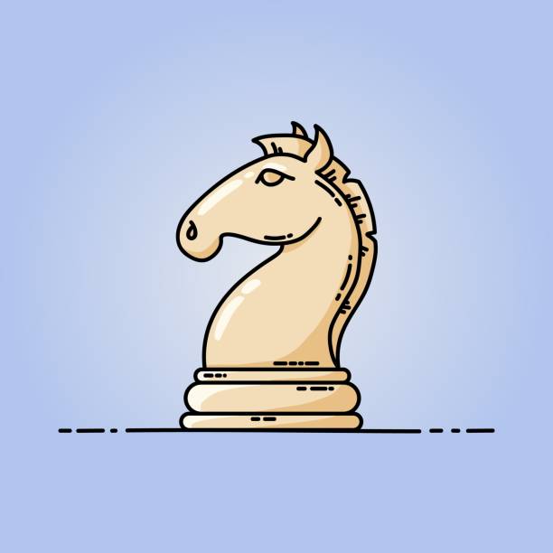 Illustration of a chess knight